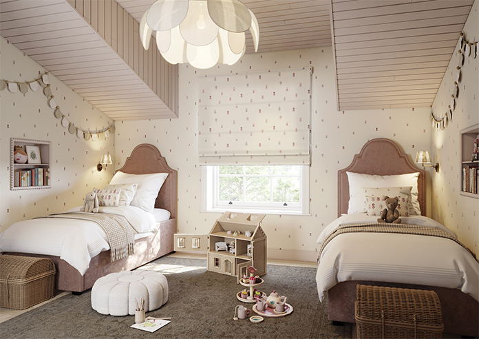 Fairy Cakes, Fairy Friends Sponge - Roman Blind - Image 6